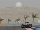 POU�TN� Z�VOD. Kimi R�ikk�nen b�hem z�vodu F1 v Bahrajnu.