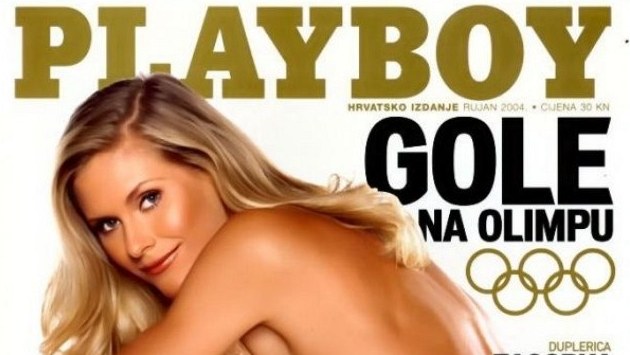ODVÁŽNÝ KROK. Americká výškařka Amy Acuffová se rozhodla nafotit sérii pro pánský magazín Playboy. Takhle vypadala jeho chorvatská verze.