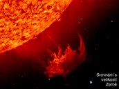Dramaticky vyhl�ej�c� v�ron hmoty do korony z arch�v� NASA ukazuje, jak