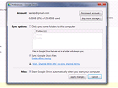 Google Drive - nastaven� synchronizace