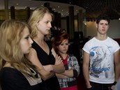 Simona Hégerová, Katarína Demská, Dominika �u�áková a Milo� Novotný