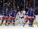 G�L NEW YORKU. Chris Kreider (20), Brad Richards (19) a Marian Gaborik (10) se