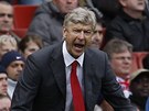 CO TO HRAJETE? Tren�r Arsene Wenger z Arsenalu se roz�iluje na sv� hr��e.