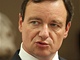 Poslanec �SSD a st�edo�esk� hejtman David Rath na tiskov� konferenci p�ed