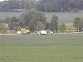 U Dolního Třebonína havaroval autobus, zranil se jeden cestující