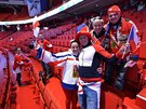 POLOPRÁZDNÁ HALA. Na tribunách haly Globen se p�i utkáních, v nich� nehrají...