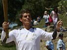 Za�ehnutí ohn� pro olympijské hry v Londýn�