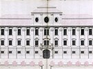 Pl�n fas�dy z�mku v Jarom��ic�ch nad Rokytnou p�ipraven� architektem Jakubem