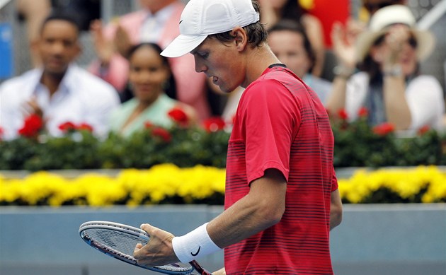 Tom� Berdych ve fin�le turnaje v Madridu