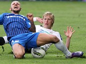 POTKÁVALI SE ČASTO. František Rajtoral z Plzně je pravý obránce, Michal
