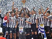 OSLAVY TITULU. Poprv� od sv�ho n�vratu do Serie A slav� fotbalist� Juventusu