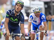 DRUH� M�STO. �esk� cyklista Jan B�rta (vpravo) obsadil ve 14. etap� Gira