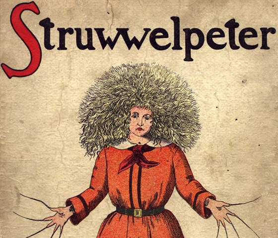 Postava Struwwelpetera od Heinricha Hoffmanna (1809-1894). Obálka anglického Postava Struwwelpetera od Heinricha Hoffmanna (1809-1894). Obálka anglického