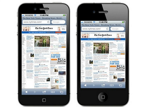 Dnešní a příští iPhone: srovnání displeje Dnešní a příští iPhone: srovnání displeje