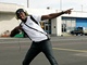 JSEM V OSTRAVĚ. Dobře naladěný Usain Bolt po příletu do Ostravy.