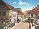 Archivní fotografie míst, kde nyní stojí obchodní dům Banco (dříve Uran). Archivní fotografie míst, kde nyní stojí obchodní dům Banco (dříve Uran).
