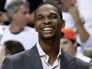 Chris Bosh z Miami Heat z�st�v� v civilu i pro fin�le V�chodn� konference.