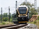 Na zkušebním okruhu ve Velimi se představil nový vlak Leo Express. (24. května Na zkušebním okruhu ve Velimi se představil nový vlak Leo Express. (24. května