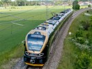 Na zkušebním okruhu ve Velimi se představil nový vlak Leo Express. (24. května Na zkušebním okruhu ve Velimi se představil nový vlak Leo Express. (24. května