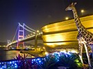 Noemova archa stoj� u mostu Tsing Ma Bridge.