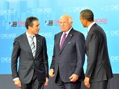 Prezident V�clav Klaus na summitu NATO v americk�m Chicagu