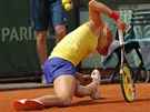 GYMNASTKA. Rusk� tenistka Maria Kirilenkov� sice p�edvedla v utk�n� proti
