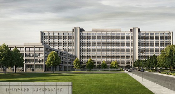 Budova německé Bundesbanky ve Frankfurtu nad Mohanem Budova německé Bundesbanky ve Frankfurtu nad Mohanem
