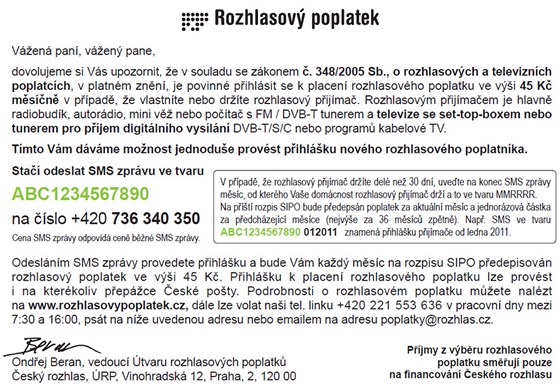 Český rozhlas - poplatky Český rozhlas - poplatky