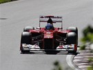 Fernando Alonso s Ferrari na trati Velké ceny Kanady během třetího měřeného Fernando Alonso s Ferrari na trati Velké ceny Kanady během třetího měřeného