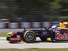 BYL NEJRYCHLEJ��. Sebastian Vettel z Red Bullu b�hem kvalifikace Velk� ceny