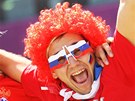 Ruští fanoušci před utkáním jejich reprezentace s fotbalisty Česka. Ruští fanoušci před utkáním jejich reprezentace s fotbalisty Česka.