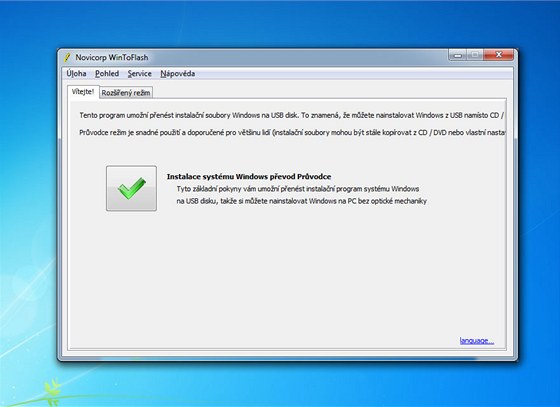Tvorba instalačního USB flash disku Tvorba instalačního USB flash disku