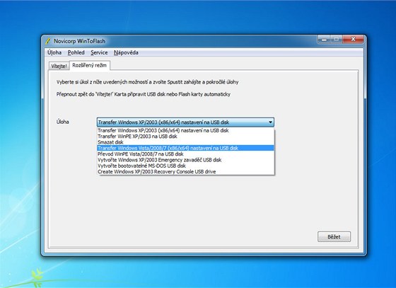 Tvorba instalačního USB flash disku Tvorba instalačního USB flash disku