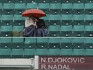 MEZI KAPKAMI DE�T�. Dv� fanynky sed� osamocen� na tribun� kurtu Philippa