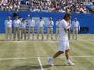 ODCH�Z� PRY�. Argentinsk� tenista David Nalbandian byl kv�li nevhodn�mu chov�n�