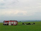 V Čeradicích na Lounsku se zřítil proudový letoun (10. června) V Čeradicích na Lounsku se zřítil proudový letoun (10. června)