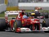 Fernando Alonso na trati Velk� ceny Kanady.