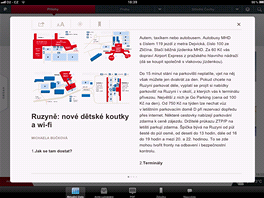 Aplikace MF DNES pro iPady a iPhony. Brzy se j� do�kaj� i majitel� mobil� se