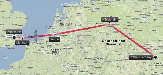 MAPA: Po stopách českých letců z Anglie MAPA: Po stopách českých letců z Anglie