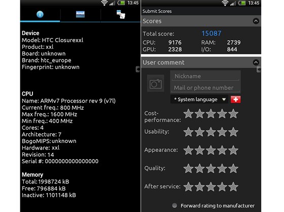 Výsledek HTC One XXL v testu AnTuTu Výsledek HTC One XXL v testu AnTuTu