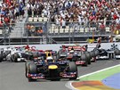 L�DR. Sebastian Vettel vedl startovn� pole ve Velk� cen� Evropy. 