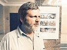František Řezníček na vernisáži svých fotografií ve vestibulu ostravské radnice František Řezníček na vernisáži svých fotografií ve vestibulu ostravské radnice