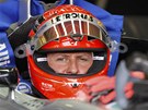 Michael Schumacher v pr�b�hu druh�ch voln�ch tr�nink� Velk� ceny Evropy formule