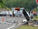 Nehoda �eského autobusu s 50 cestujícími nedaleko tunelu Sveti Rok na...