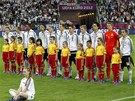 N�STUP. N�me�t� fotbalist� nastoupili ke �tvrtfin�le mistrovstv� Evropy.