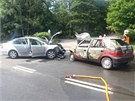 Ob� �kodovky se srazily �eln�, felicii zcela zni�il po��r.
