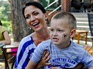 G�bina Party�ov� se synem