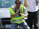 Policist� rekonstruuj� b�eznovou nehodu lobbisty Romana Janou�ka, p�i n�