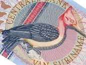 Detail surinamsk� bankovky