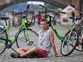 Tomáš Sýkora ze sdružení NiKOL, které se snaží prosadit půjčování kol v Praze